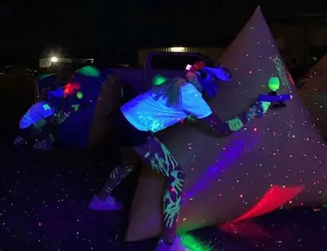 Player in action with glow effects